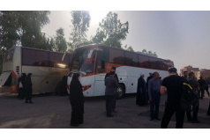 اعزام کاروان دانشجویان دانشگاه کاشان به سفر پیاده روی اربعین حسینی